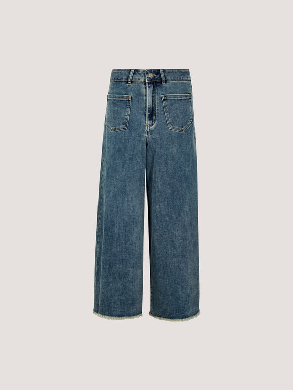 Giana High Waist Palazzo Jeans, Green, large
