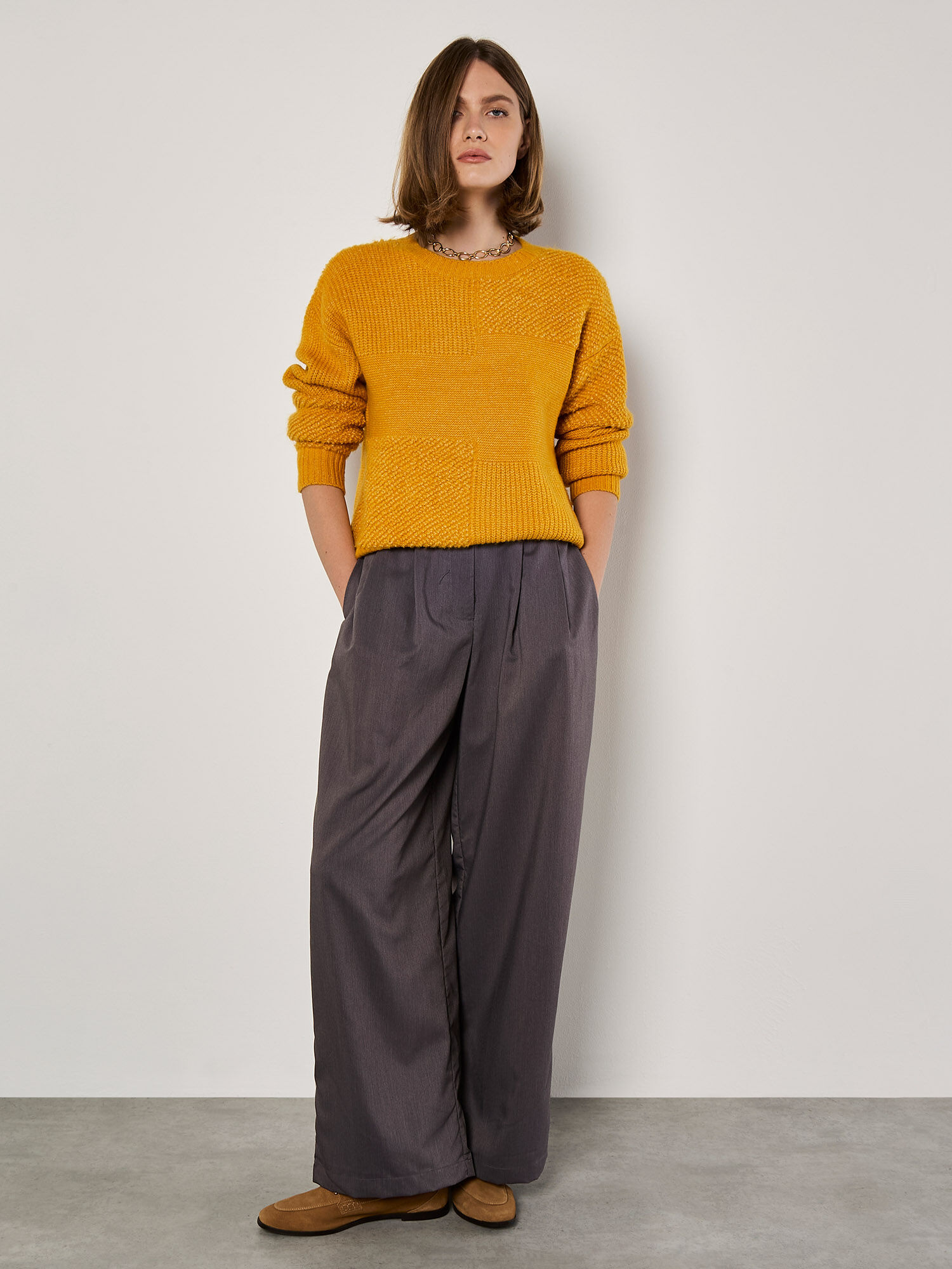 Mustard and grey jumper hot sale