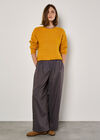 Patchwork Popcorn Jumper, Mustard, large