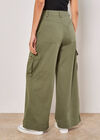 Wide Leg Chino Trousers, Khaki, large