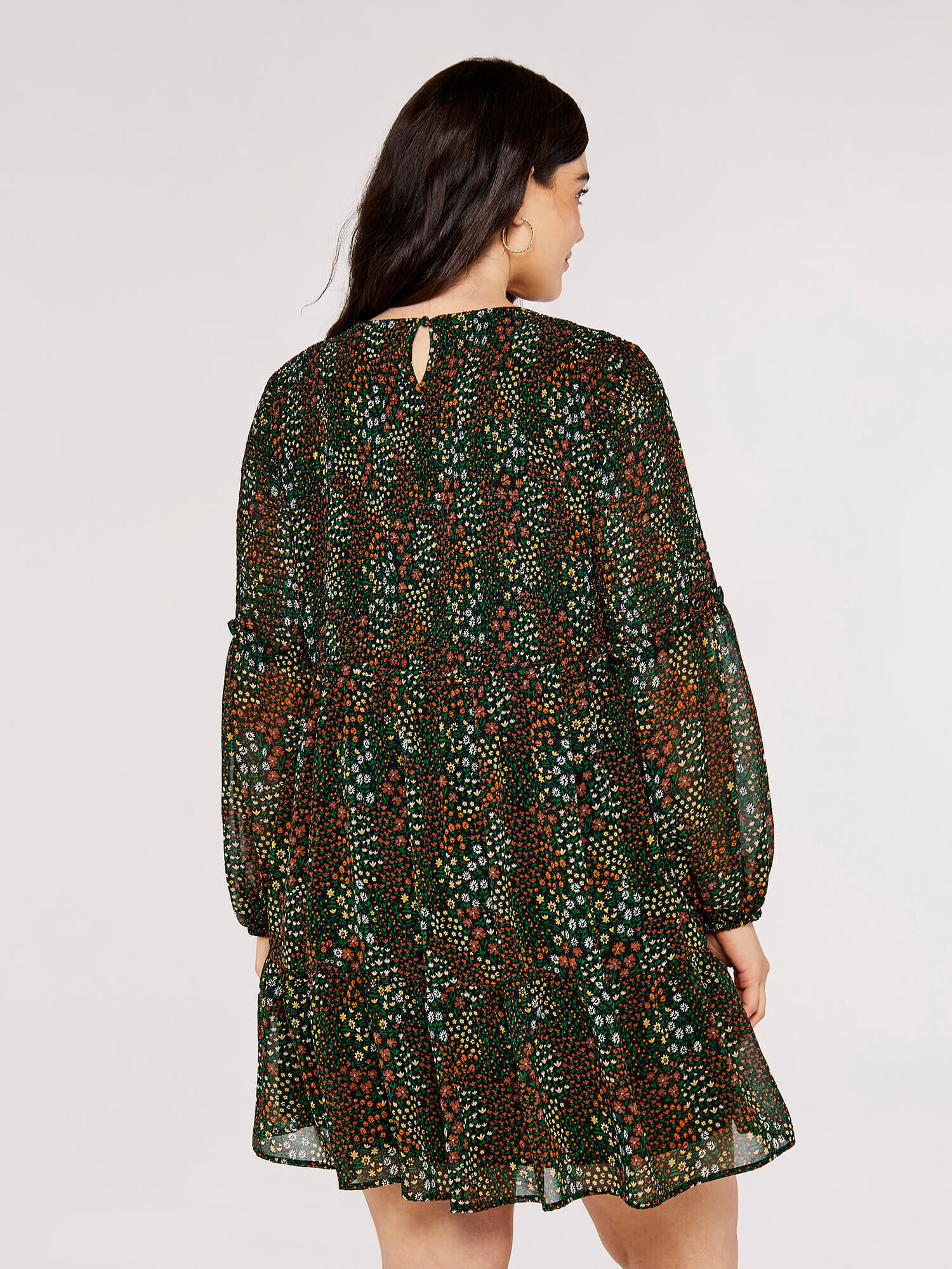 Patchwork Ditsy Babydoll Dress | Apricot UK
