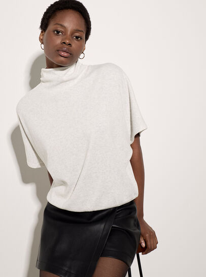 Button Back Soft Knit Top