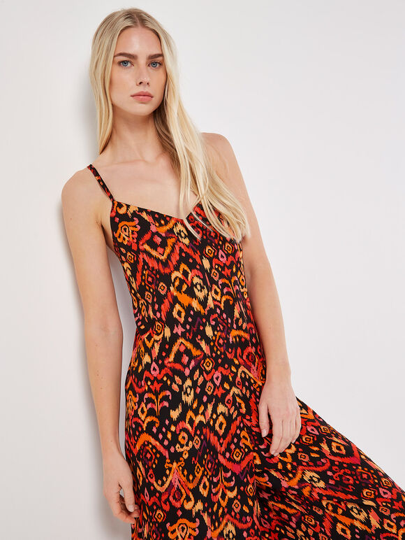 Colourful Ikat Palazzo Jumpsuit, Black, large