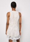 Lace Skater Mini Dress, White, large