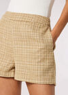 Short sur mesure en tweed doré, pierre, grand