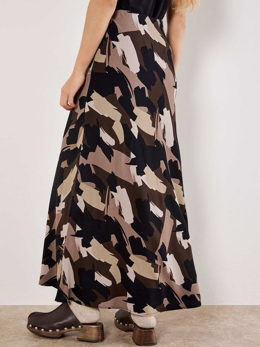 Jupe NEXT Femme Taille 8 - Imprimé Léopard Marron, Coupe A-ligne, Zippée - NEUVE
