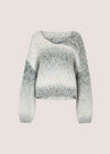Tinsel Knit Ombre Jumper, Grey, large