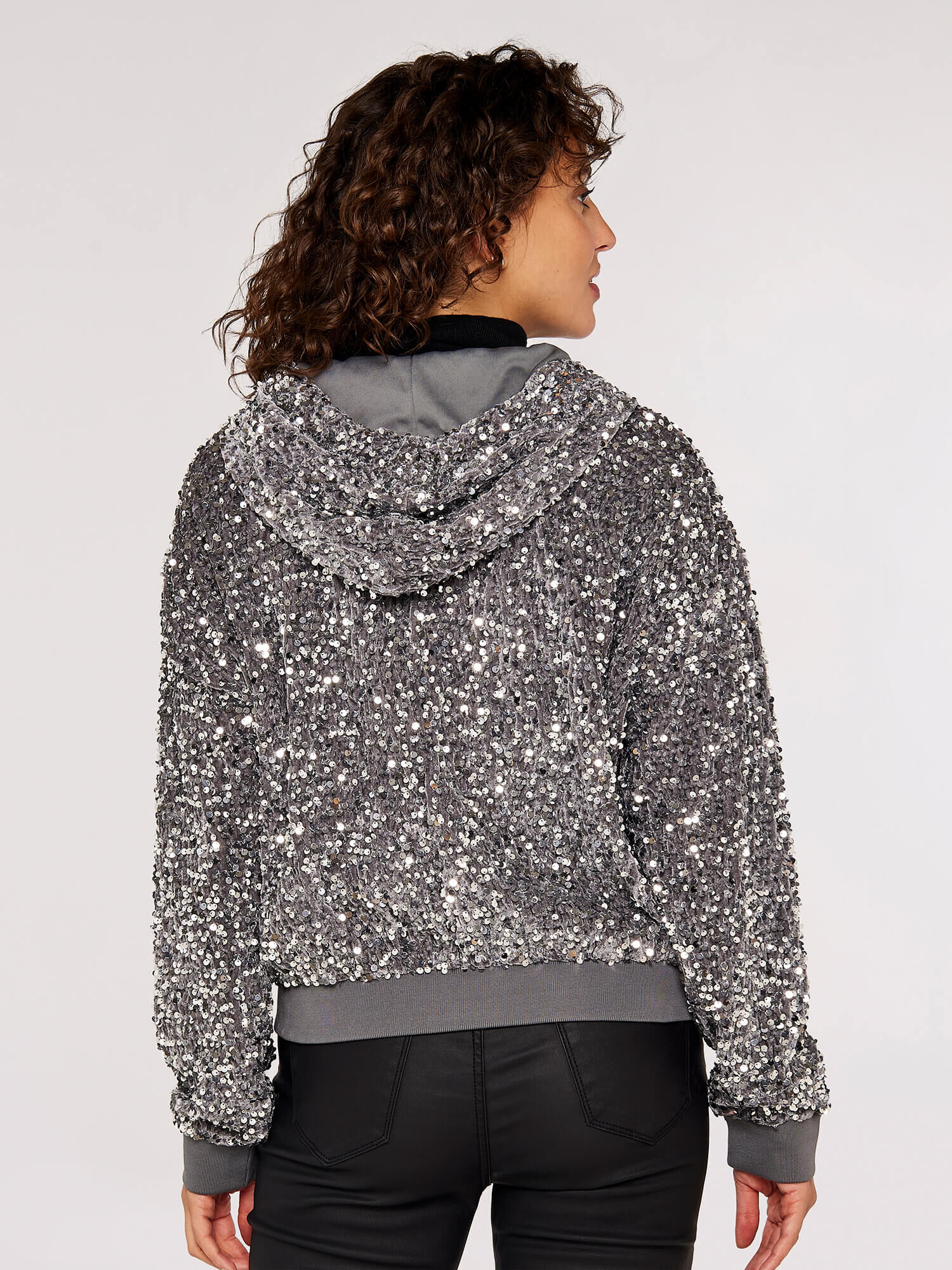 Grey sequin jacket on sale