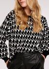 Houndstooth Batwing Jumper, Black, large