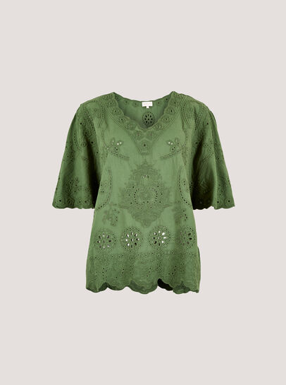 Embroidered Cotton Top