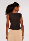 Sparkling Play Ruched Top, Brown, large