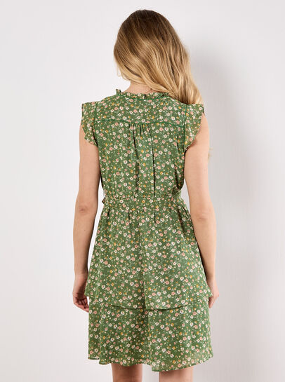 Ditsy Floral Chiffon Mini Dress