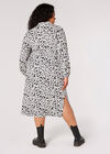 Curve Animal Print Midi Dress, Cream, large