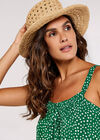 Polkadot Ruffle Cami Top, Green, large