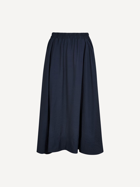 A-Line Midaxi Skirt, Navy, large