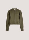 Lightweight Denim Bomber Jacket, Khaki, large