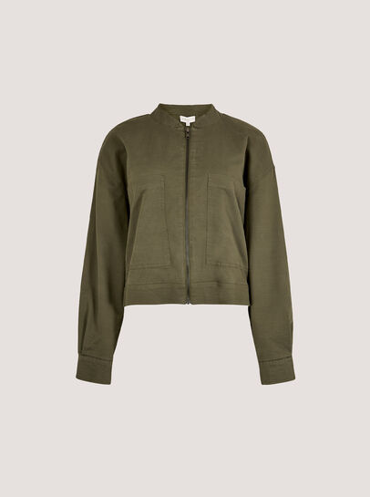 Lightweight Denim Bomber Jacket