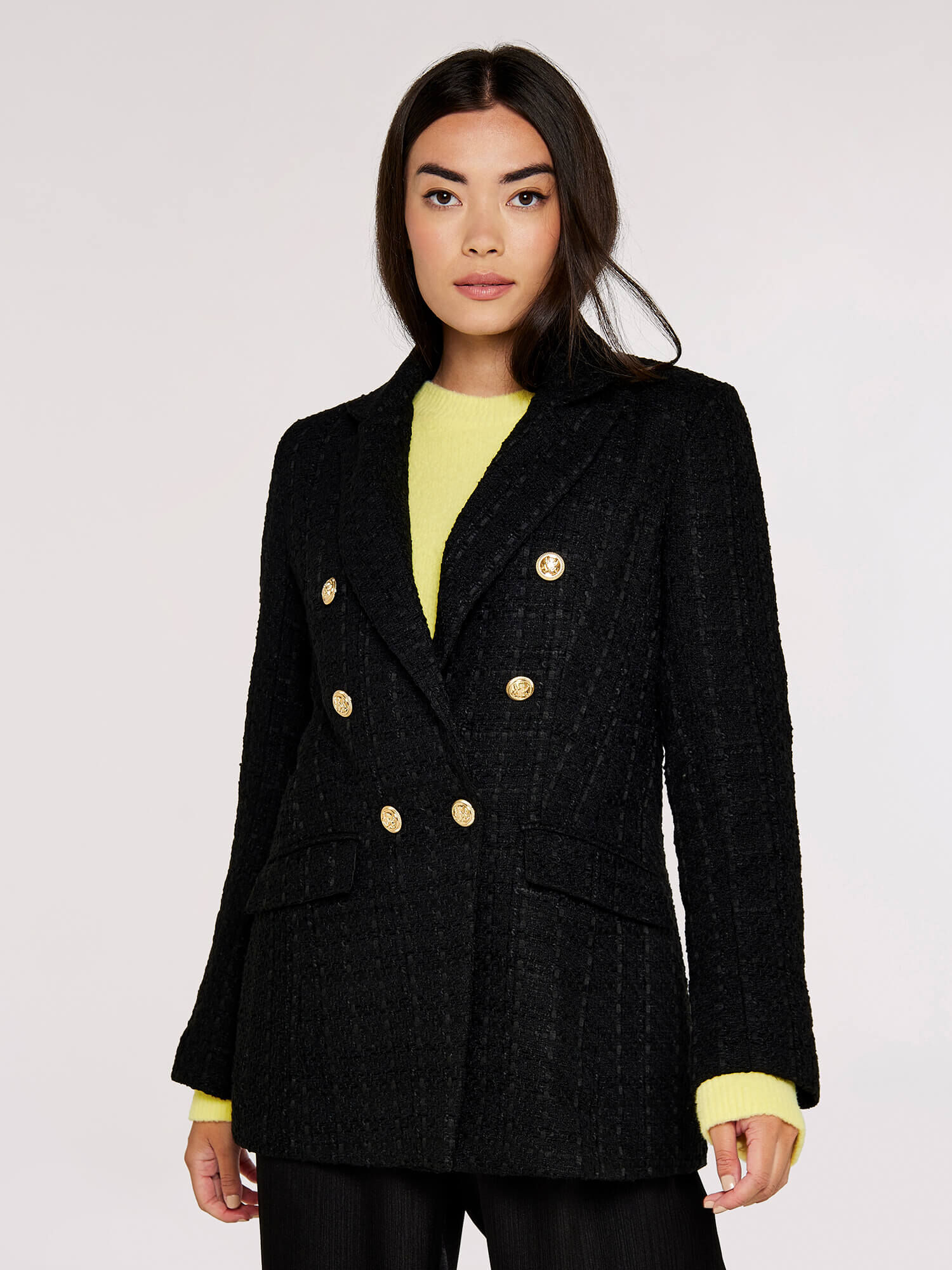 Ladies black store tweed jacket