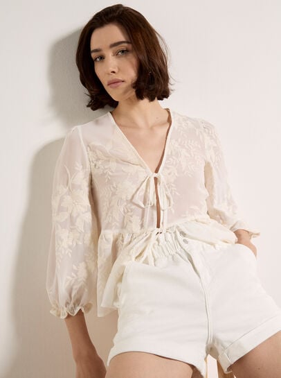 Denim Turn Up Shorts