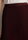Ruffle Hem Pleated Maxi Skirt, Plum, large