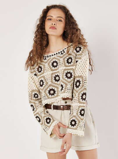 Crochet Pentagon Crop Top