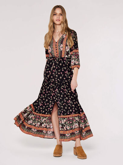 Vintage Blossom Midaxi Dress