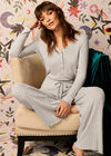 Strick-pyjama-schlaghose, grau, größe l