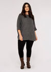 Curve Waffle Knit Top, Dark Grey - Charcoal, large