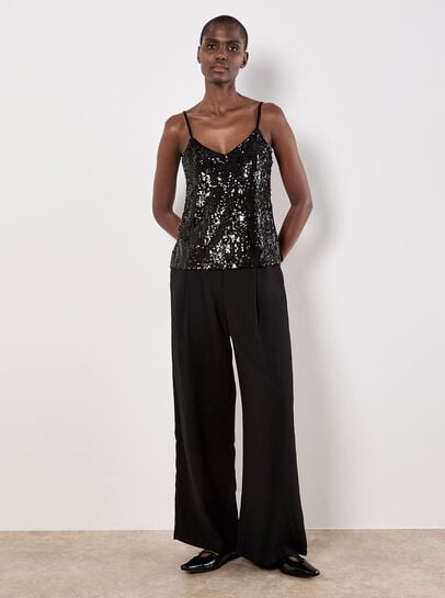 Sequin Embellished Camisole Top