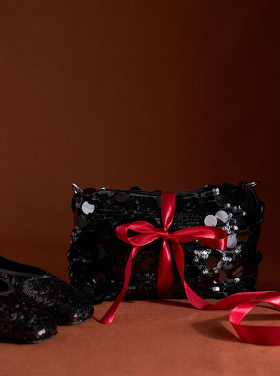 Sequinned Shoulder Bag