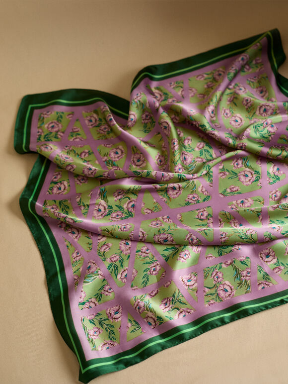 Summer Holiday Head Scarf, Green, large