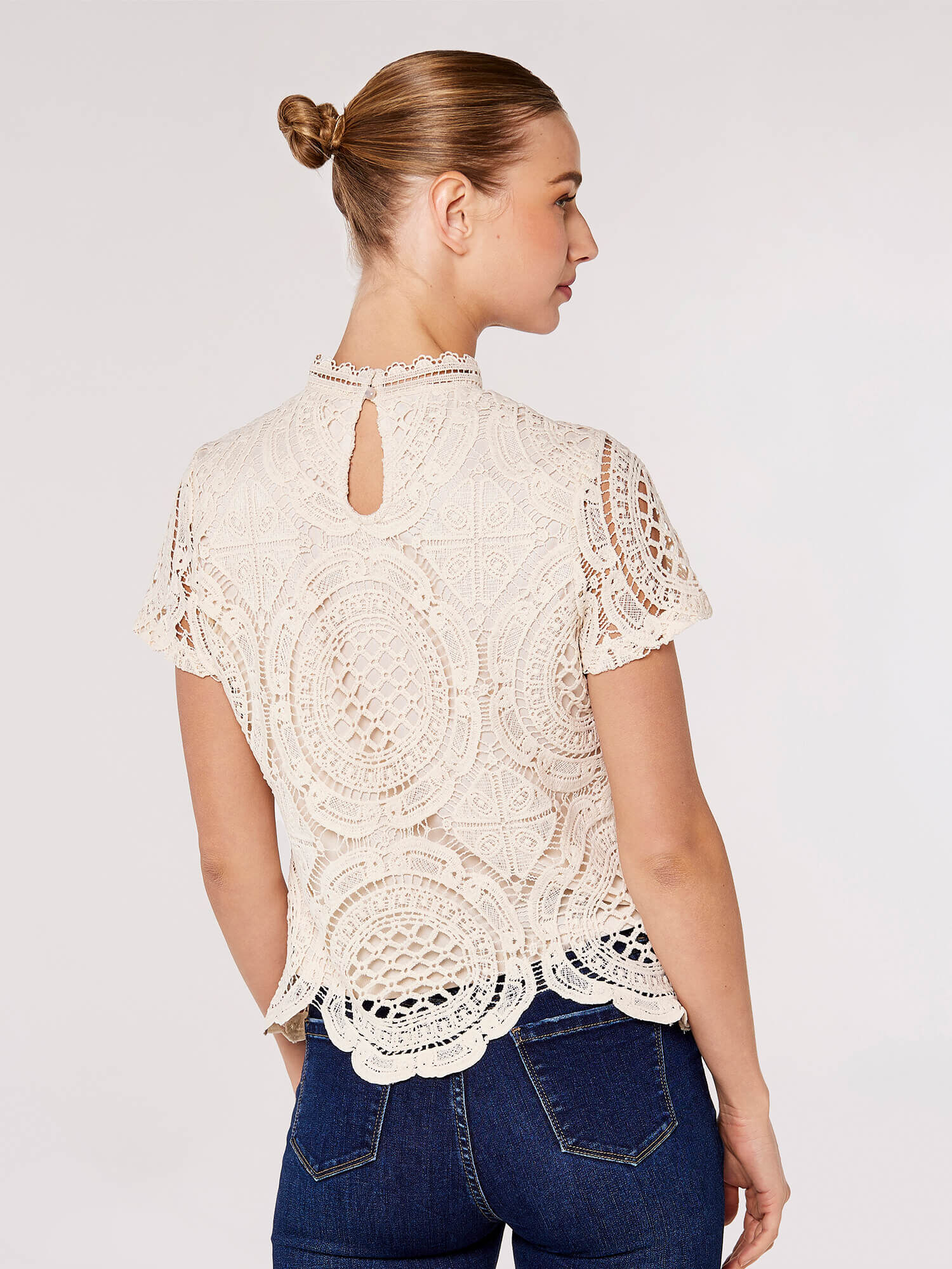 High Neck Lace Top