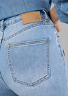 Slim Fit Rhinestone Pearl Jeans, Blue, large