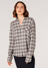 Textured Check Shirt, Stone, large