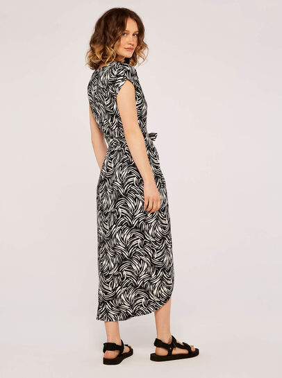 Brushstroke Print  Midi Dress
