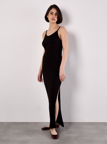 Ribbed Jersey Maxi Dress