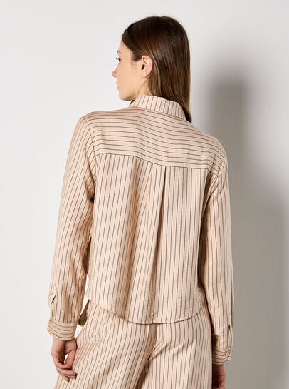 Pinstripe Boxy Shirt