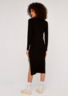 Bodycon Midi Dress, Black, large