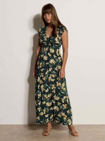 Jasmine Floral Wrap Maxi Dress