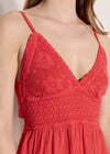Bow Back Crochet Cami Mini Dress, Pink, large