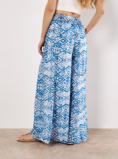Lightweight Ikat Palazzo Trousers