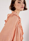 Lightweight Ruffle Blouse, Peach, large