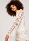 Scallop Lace Top, Cream, large