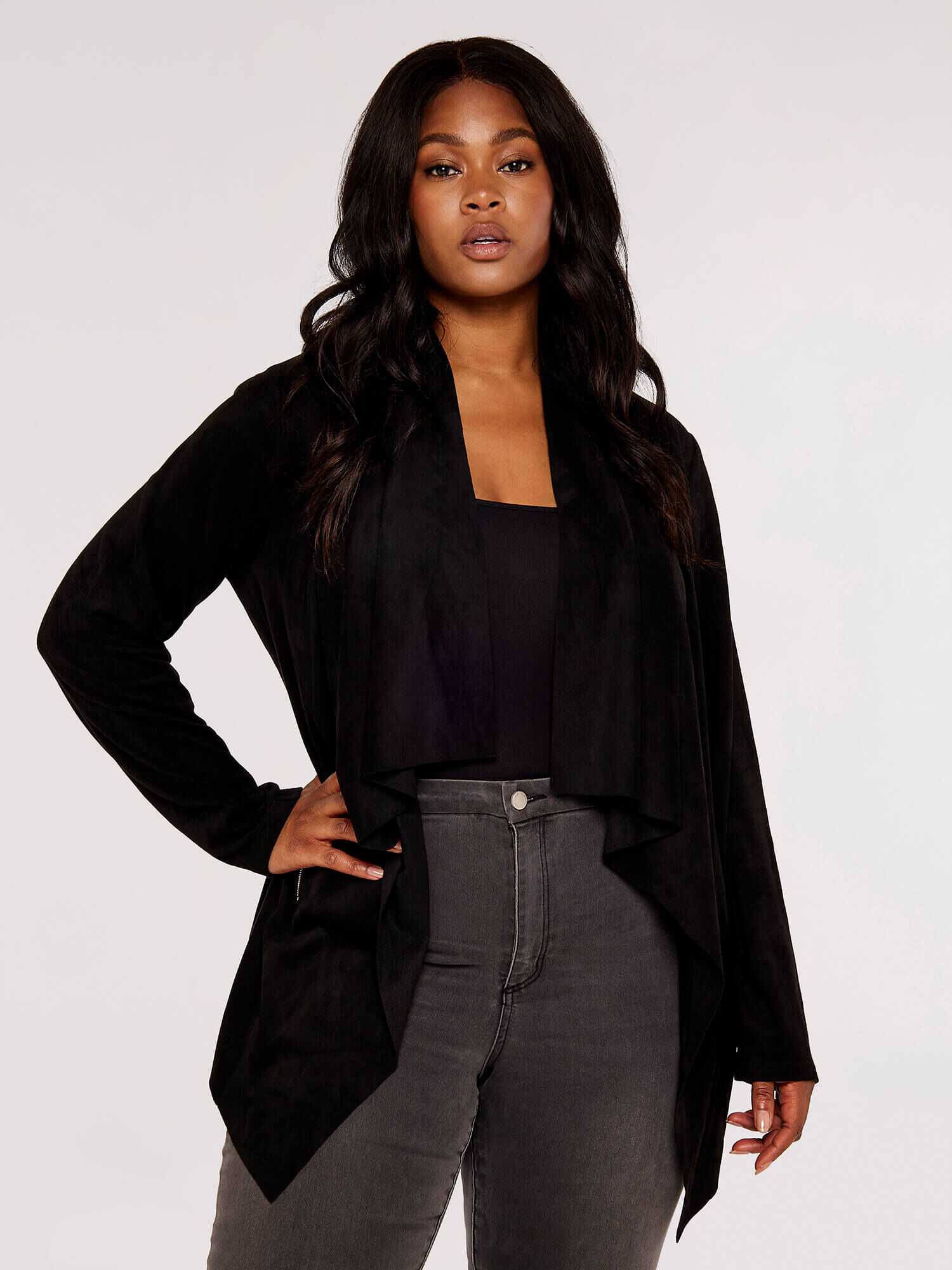 Black waterfall hot sale shrug