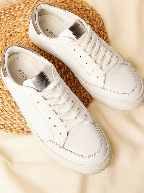 Baskets En Cuir Blanc