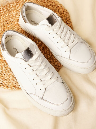 White Leather Trainer