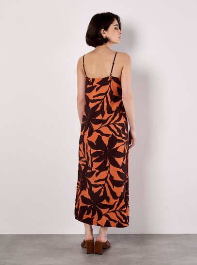 Floral Silhouette Cami Midi Dress