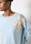 Crochet Daisies Lightweight Jumper, Blue, large