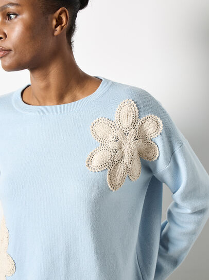Crochet Daisies Lightweight Jumper