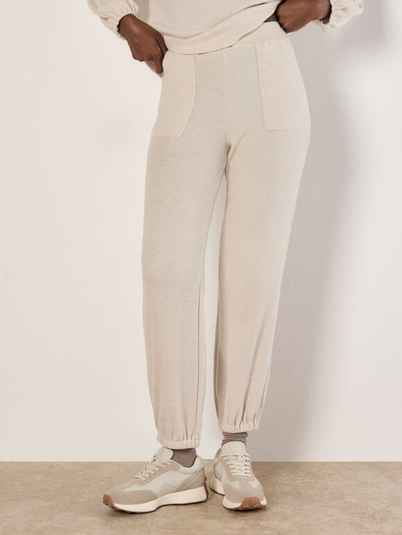 Soft Textured Joggers, Stone, large